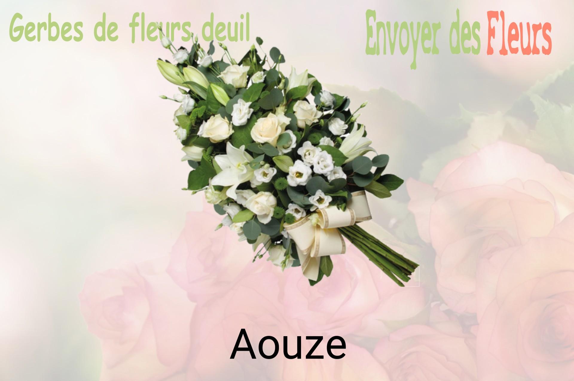 Gerbe de fleurs de deuil livrée à Aouze